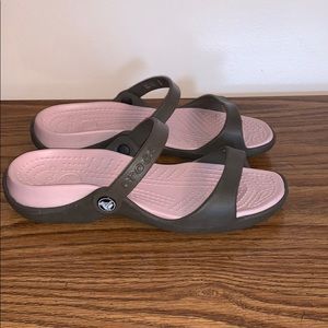 Women’s chocolate/cotton candy Cleo Sandals